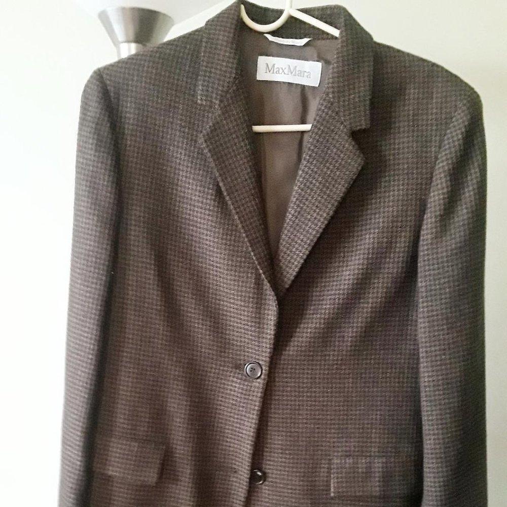 Maxmara Brown/ black Blazer Size 42 Oversize style